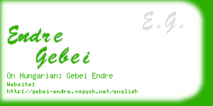 endre gebei business card
